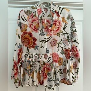 Floral Peplum Blouse